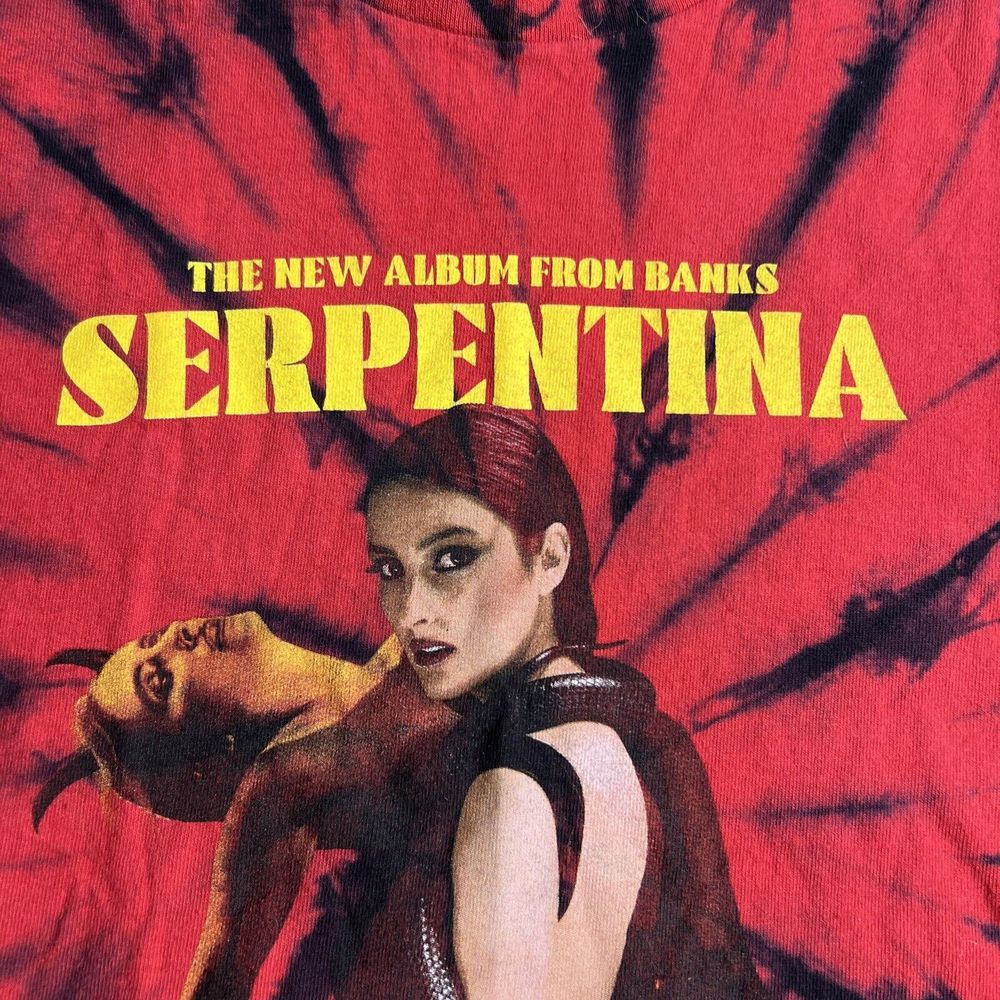 The New Album From Banks Serpentina Red Tie Dye T-Shirts Short Sleeve Size XL - Picture 3 of 8